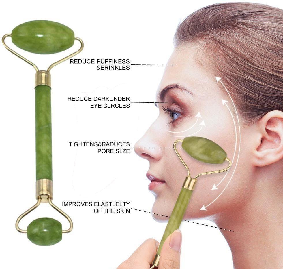 Jade Facial Roller for Puffiness & Dark Circles