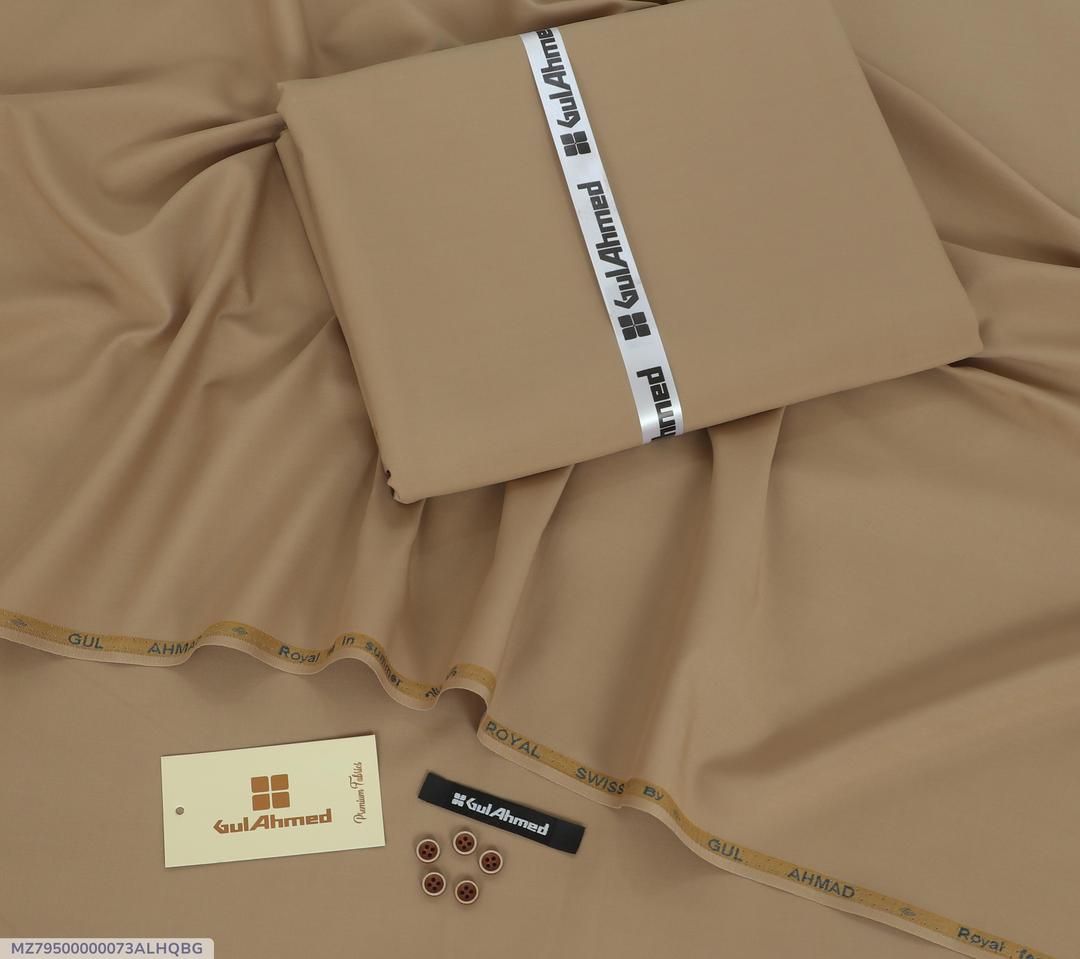 Royal Swiss Light Brown Wash & Wear Suit Fabric for Men