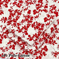 2Pc Polo Cotton Red Floral Women Suit Set