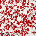 2Pc Polo Cotton Red Floral Women Suit Set